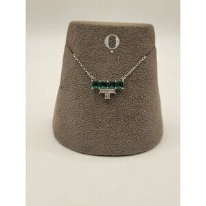 Bomb Party Lab Created Emerald Dainty Necklace
